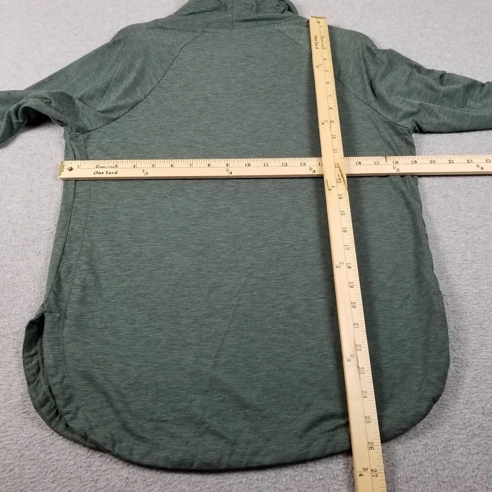 Member's Mark Activewear Top Women Small Green Long Sleeve Funnel Neck Thumbhole